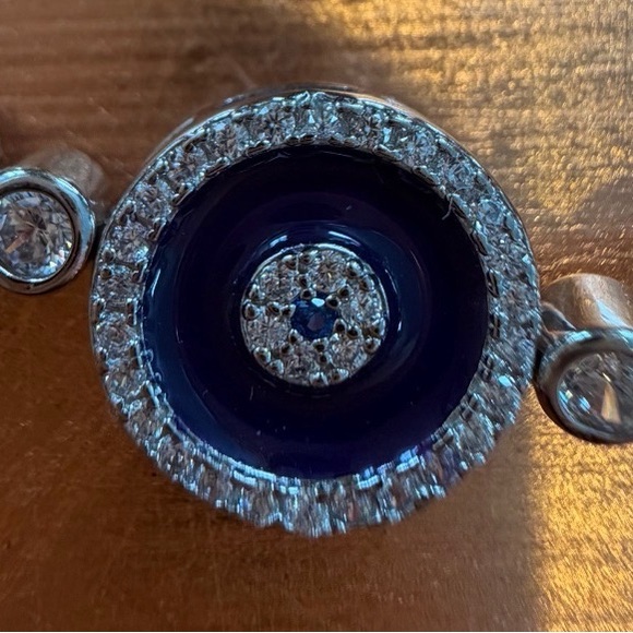 Sterling Silver Evil Eye Tennis Bracelet - Picture 6 of 11